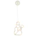 Lampki LED wisząca dekoracja świąteczna okna bałwanek 49cm przyssawka 10 LED