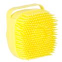 Szczotka silikonowa czyścik myjka do mycia psów kotów z dozownikiem żółta