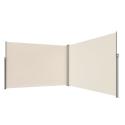 Markiza narożna boczna tarasowa LUARO parawan zwijany 181 x 620 cm beżowy