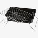 Grill węglowy przenośny, stalowy, do ogrodu i na taras, 37x27x17 cm