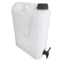 Kanister na wodę pitną z dolnym kranikiem, tworzywo HDPE, 12L