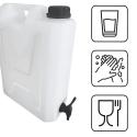 Kanister na wodę pitną z dolnym kranikiem, tworzywo HDPE, 12L