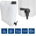 Kanister na wodę pitną z dolnym kranikiem, tworzywo HDPE, 12L