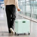 Wózek transportowy na zakupy LUARO składany 4 kółka pokrywka zielony