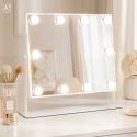Lusterko do makijażu LED z 10 żarówkami podświetlane kosmetyczne 3 rodzaje barw