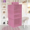 BLOSSOM Wiszący organizer do szafy 4 przegrody 33x33x82cm