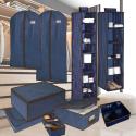 BLUE niebieski organizer do szafy na suwak 120x50x15cm
