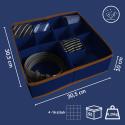 BLUE niebieski organizer do szuflady 11 przegród 30,5x30,5x10cm