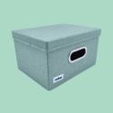 MINT zielony, miętowy organizer do szafy z pokrywą oraz oknem 29,5x22,5x16,5cm