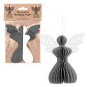 Aniołek papierowy składany 12cm – stylowa szarość