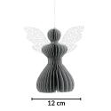 Aniołek papierowy składany 12cm – stylowa szarość