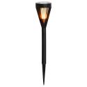 Lampa ogrodowa solarna pochodnia, wbijana, ciepła biała, IP44, 7,5x39,5 cm