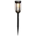Lampa ogrodowa solarna, czarna LED, zapikowa, IP44, 7,5x42 cm