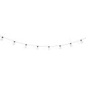 Girlanda ogrodowa solarna LED, 10 żarówek, czujnik zmierzchu, dł. 2,7 m, kabel 3 m, żarówki 6x9 cm