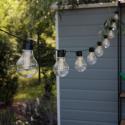 Girlanda ogrodowa solarna LED, 10 żarówek, czujnik zmierzchu, dł. 2,7 m, kabel 3 m, żarówki 6x9 cm