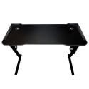 Biurko gamingowe LED podświetlenie RGB uchwyty komputerowe dla gracza 120x60cm