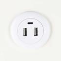 Szafka nocna wisząca szuflady oświetlenie LED USB ładowanie głośnik Bluetoot ecru