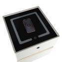 Szafka nocna wisząca szuflady oświetlenie LED USB ładowanie głośnik Bluetoot ecru
