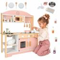 Kuchnia dla dzieci drewniana MDF MODERN CLASSIC akcesoria 82cm różowa