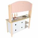 Kuchnia dla dzieci drewniana MDF MODERN CLASSIC akcesoria 82cm różowa