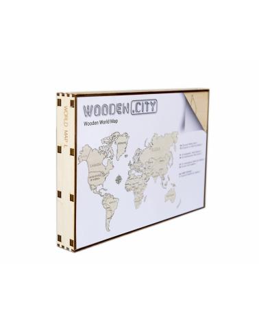 Drewniane puzzle 3D Wooden.City - Mapa Świata L   T1 WOODEN-CITY Puzzle 15330-CEK 1