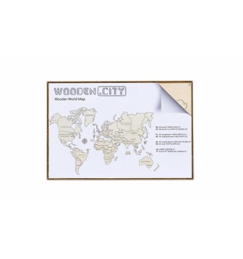 Drewniane puzzle 3D Wooden.City - Mapa Świata XL   T1 WOODEN-CITY Puzzle 15331-CEK 1