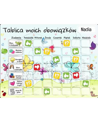 Tablica Magnetyczna, Mata Motywacyjna Dla Dzieci Kwiatuszki  Edukacyjne zabawki TM_K02-KJA 1