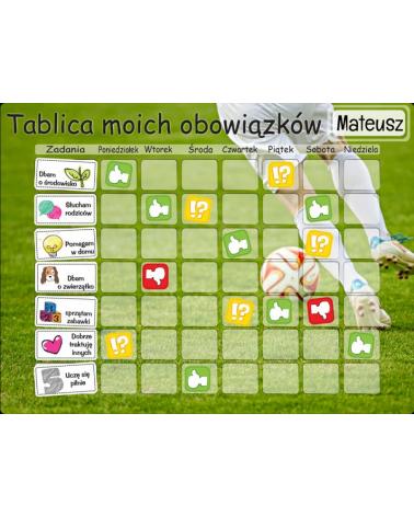 Tablica Magnetyczna, Mata Motywacyjna Dla Dzieci Piłka Nożna  Edukacyjne zabawki TM_K03-KJA 1