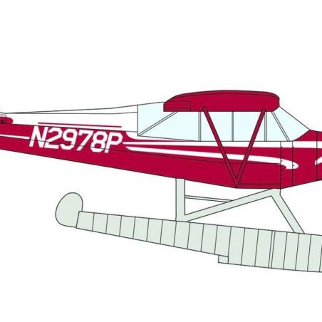 Model plastikowy - Samolot Piper Super Cub Float Plane 1:48 (2 opcje znakowania) - Minicraft