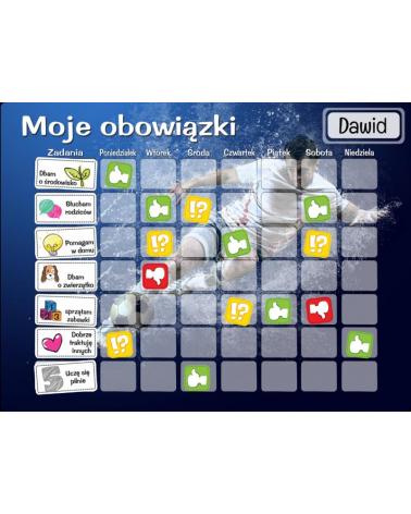 Tablica Magnetyczna, Mata Motywacyjna Dla Dzieci Football  Edukacyjne zabawki TM_K07-KJA 1