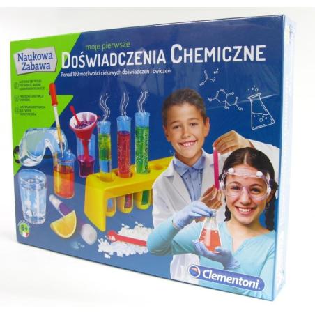 MOJE PIERWSZE DOŚWIADCZENIA CHEMICZNE CLEMENTONI Clementoni Edukacyjne zabawki 19529-CEK 1