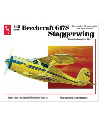 Model plastikowy - Samolot Beechcraft G17S Staggerwing - AMT AMT Modele do sklejania AMT886-KJA 1