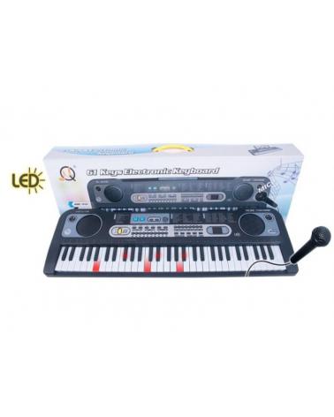 Keyboard MQ-6119L Organki, 61 Klawiszy, Mikrofon, Podświetlane Klawisze  Edukacyjne zabawki MQ-6119L -KJA 1
