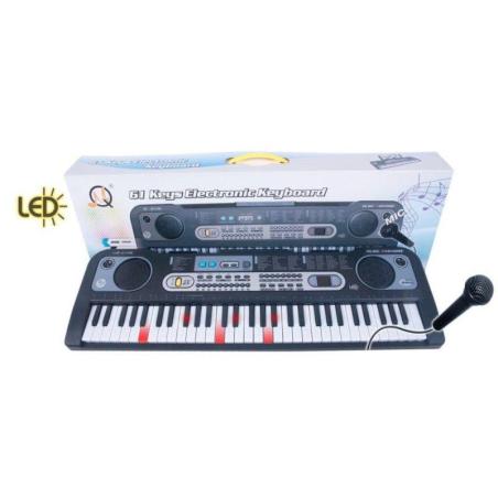 Keyboard MQ-6119L Organki, 61 Klawiszy, Mikrofon, Podświetlane Klawisze  Edukacyjne zabawki MQ-6119L -KJA 1