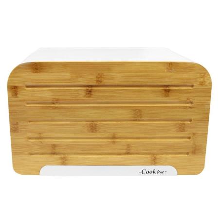 Chlebak z deską do krojenia 35x20x21cm BIAŁY  Akcesoria kuchenne 687144-DPM 1
