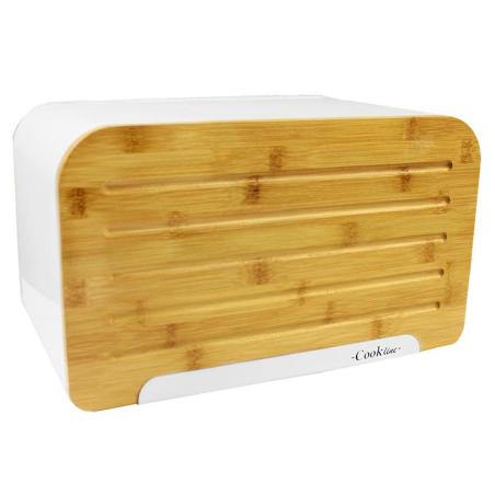 Chlebak z deską do krojenia 35x20x21cm BIAŁY  Akcesoria kuchenne 687144-DPM 2