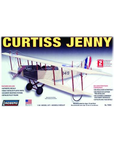 Model Plastikowy Do Sklejania Lindberg (USA) Samolot Curtiss Jenny Lindberg Modele do sklejania 72583-KJA 1