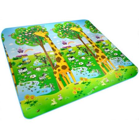 Mata Edukacyjna piankowa dwustronna ZOO 200cm x 180cm x 0,5cm  Edukacyjne zabawki KX8040-IKA 1