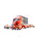 Transporter ciężarówka TIR wyrzutnia + metalowe auta straż pożarna  Pozostałe zabawki dla dzieci KX6681_1-IKA 4