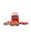 Transporter ciężarówka TIR wyrzutnia + metalowe auta straż pożarna  Pozostałe zabawki dla dzieci KX6681_1-IKA 5