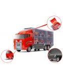 Transporter ciężarówka TIR wyrzutnia + metalowe auta straż pożarna  Pozostałe zabawki dla dzieci KX6681_1-IKA 11
