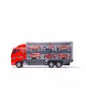 Transporter ciężarówka TIR wyrzutnia + metalowe auta straż pożarna  Pozostałe zabawki dla dzieci KX6681_1-IKA 14
