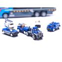 Transporter ciężarówka TIR wyrzutnia + metalowe auta policja  Pozostałe zabawki dla dzieci KX6681_2-IKA 6