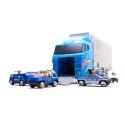 Transporter ciężarówka TIR wyrzutnia + metalowe auta policja  Pozostałe zabawki dla dzieci KX6681_2-IKA 8