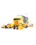 Transporter ciężarówka TIR wyrzutnia + metalowe auta maszyny budowlane  Pozostałe zabawki dla dzieci KX6681_3-IKA 4