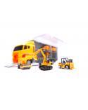 Transporter ciężarówka TIR wyrzutnia + metalowe auta maszyny budowlane  Pozostałe zabawki dla dzieci KX6681_3-IKA 9