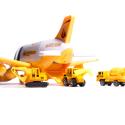 Transporter samolot + 3 auta pojazdy budowlane  Pozostałe zabawki dla dzieci KX6684_3-IKA 4