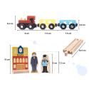 Kolejka drewniana pociąg tor samochodowy + 70el  Edukacyjne zabawki KX6488-IKA 3