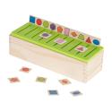 Sorter drewniany układanka logiczna dopasuj obrazki  Edukacyjne zabawki KX6213-IKA 5