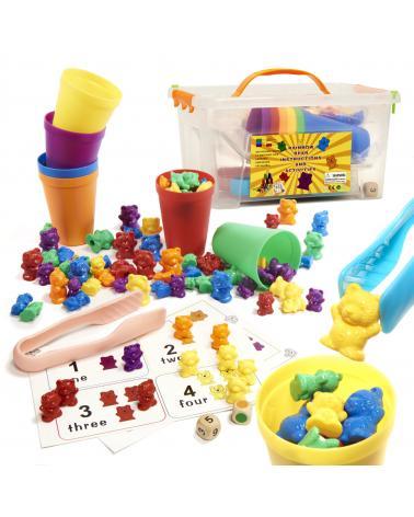 Misie edukacyjne nauka liczenia montessori 116el.  Edukacyjne zabawki KX6261-IKA 1
